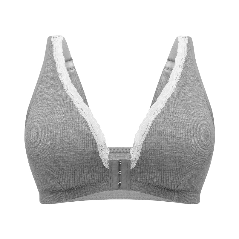 BF886 Women's Front Closure Lace Bralette | Wire-Free Rayon Stretch Bra | Removable Pads | OEM/ODM Wholesale