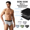 Model SH-001MIBBR Men's Leak-Proof Briefs (50-150ml, Heathered, Contrast Waistband)