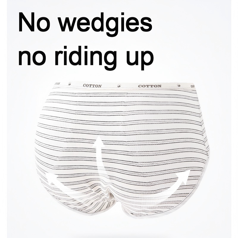 High Waist Antibacterial Plus Size Period Panties Extended Cotton Crotch