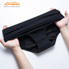 4-Layer Leakproof Period Panties | VaporWick Quick-Dry Mid-Rise Cotton Menstrual Briefs | Breathable TPU | Black S–4XL | OEM/ODM Wholesale