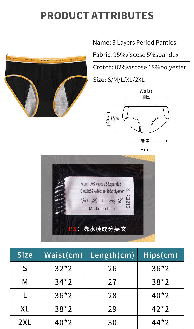 3-Layer Front & Rear Leakproof Period Panties