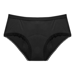 Lace Cotton 4-Layer Leak-Proof Period Panties | Heavy Flow (40-45ml) Menstrual Briefs | OEM/ODM Custom Manufacturer