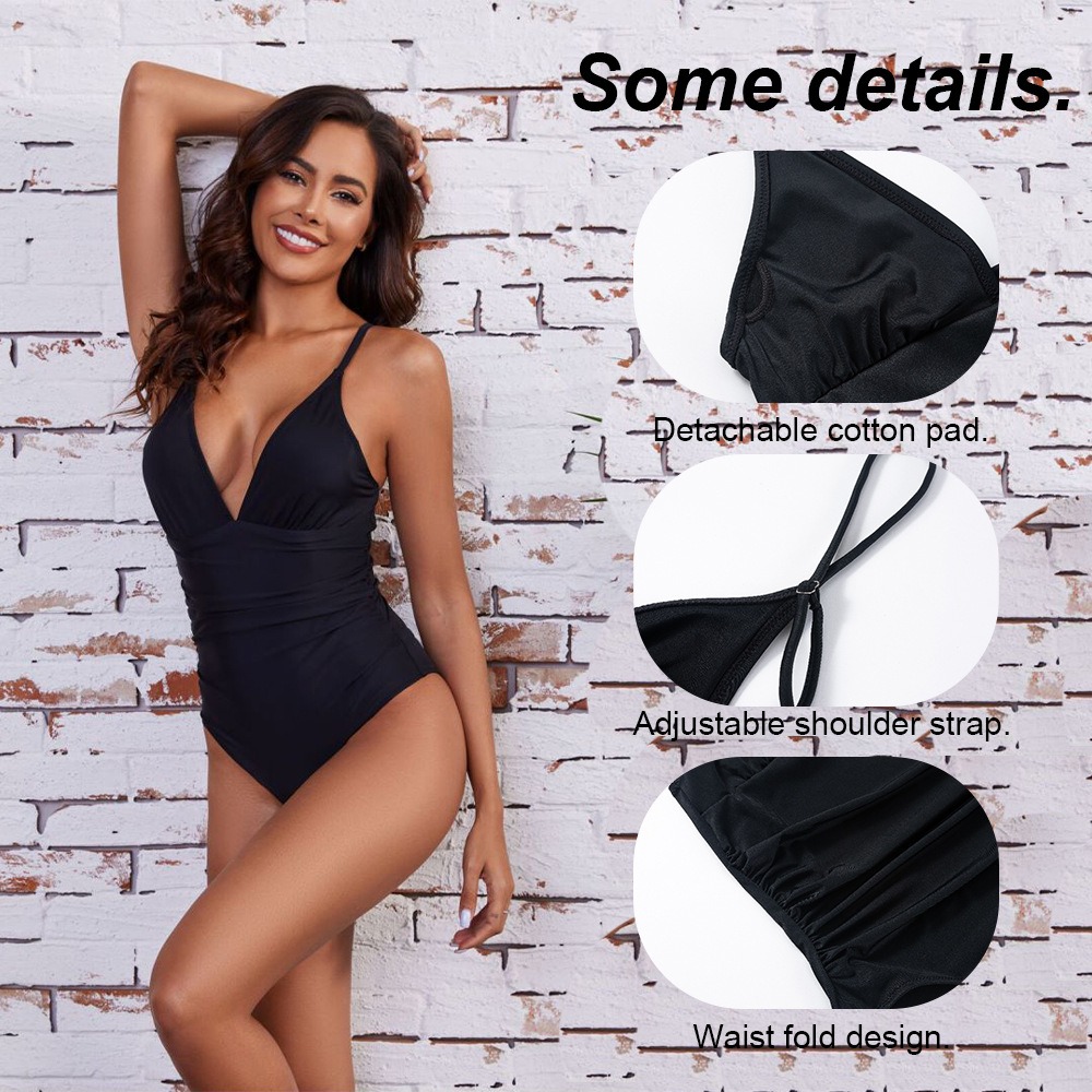 Wholesale Deep V Ruched Period Swimsuit