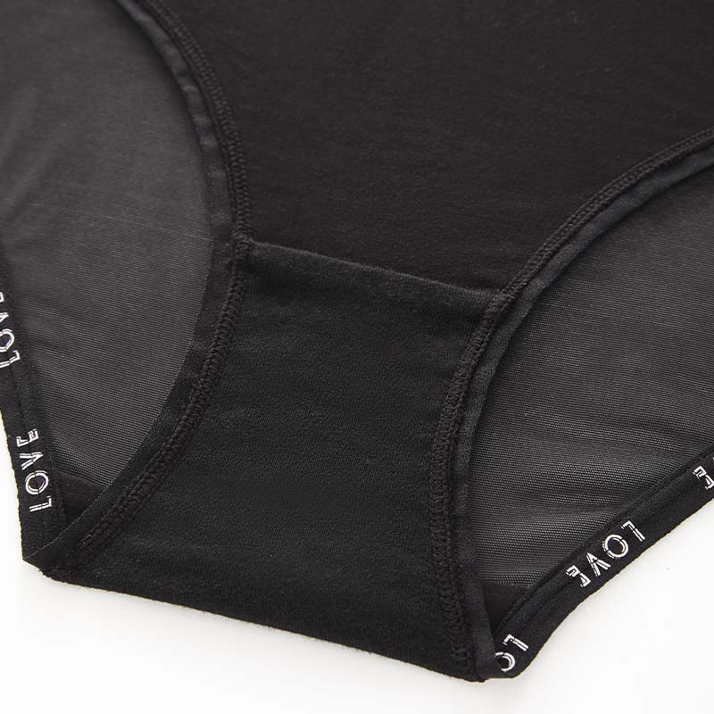 PA1490 Women's Invisible Mesh Panel Briefs | Lenzing Modal Seamless-Comfort Underwear | LOVE Elastic Band | OEM/ODM Wholesale