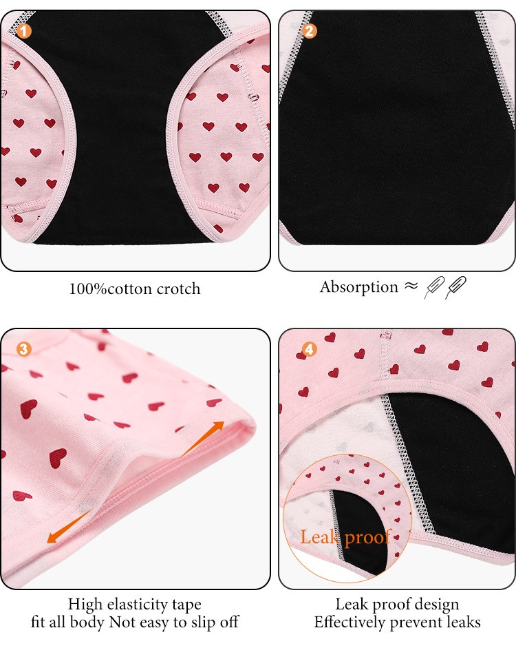 A-Class Student Period Panties Pure Cotton Leak-Proof for School