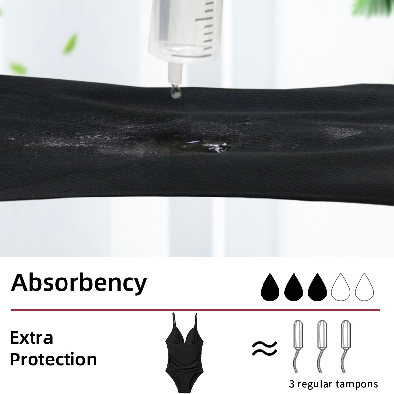 XS~2XL Sexy Triangle Thong Bodysuit Swimsuit 4-Layer Leakproof Period Protection Women Sport Swimwear Strappy One Piece Swimsuit