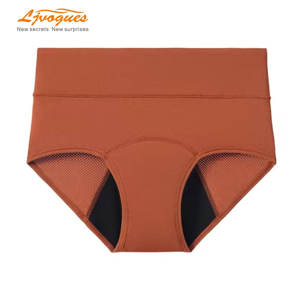 High-Waisted 3-Layer Period Briefs | Regenerated Cellulose Fiber Gusset | 8 Colors XS–5XL | OEM Wholesale