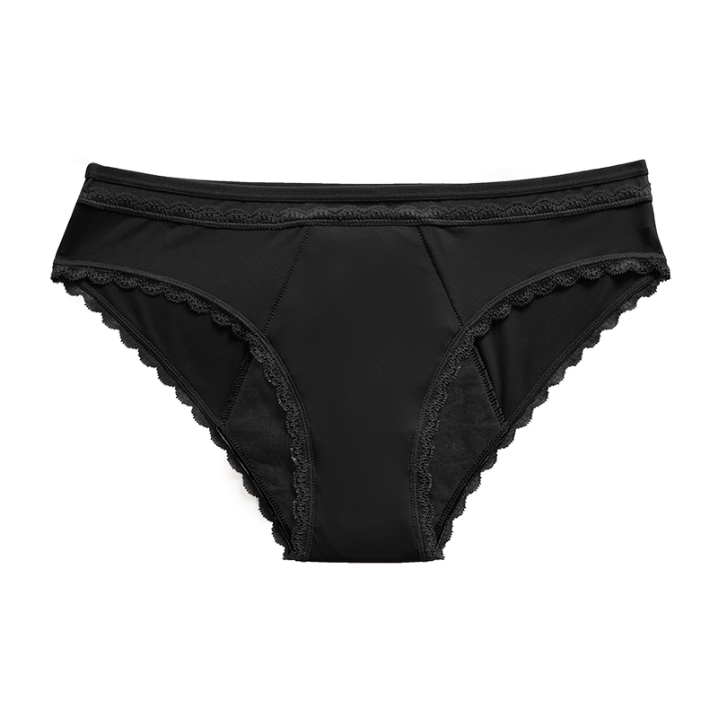 CR-25014 Women’s Lace Period Panties | 4-Layer Leak-Proof Menstrual Underwear (Moderate Flow 24–28ml) | OEM/ODM Factory Wholesale