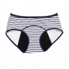 Teen Extended Crotch Period Panties with Stripe Pattern Breathable Design