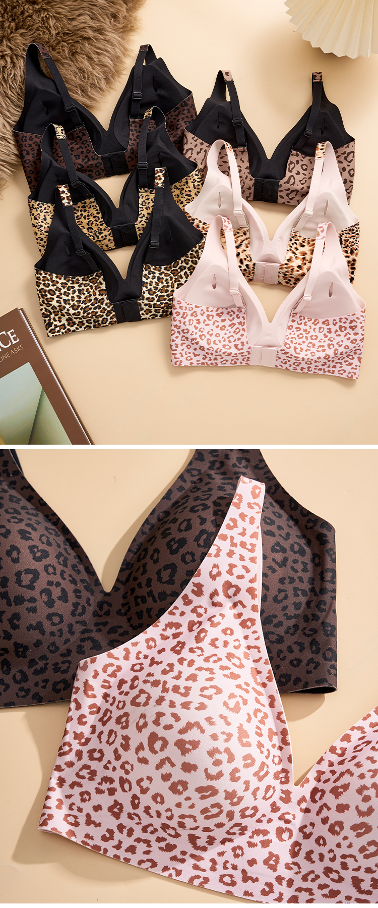 Wholesale BA823 Leopard Print Seamless V-Neck Bra (5).jpg